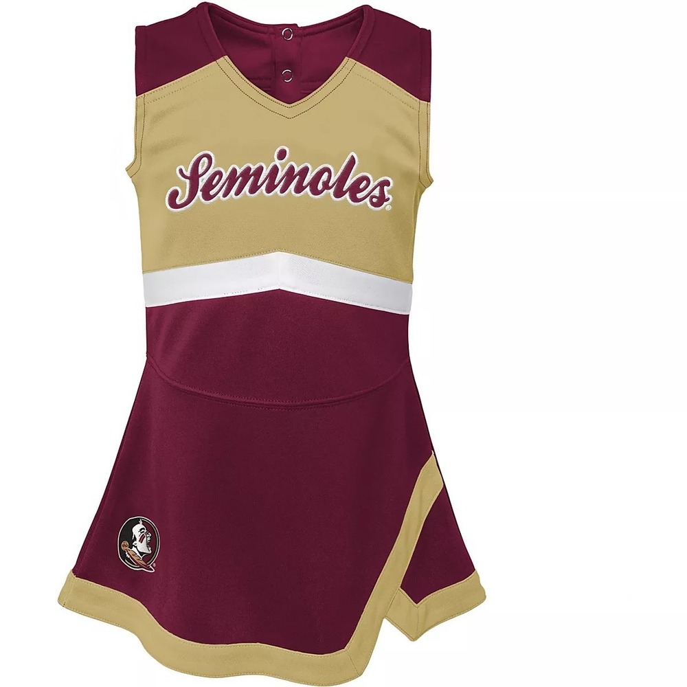 Gen2 Florida State Seminoles Cheerleader Dress Set Girls 6X Garnet Gold NCAA